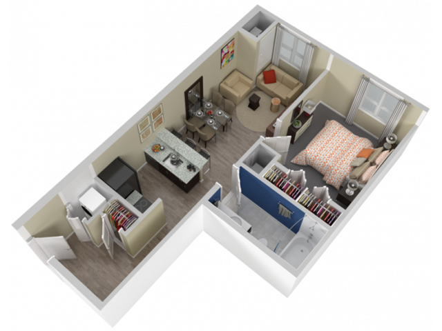 1 Bed floor plan