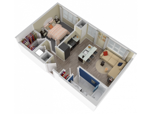 1 Bed floor plan