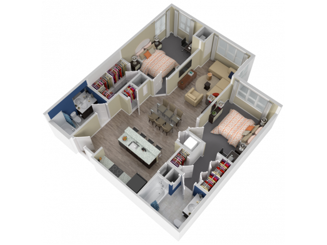 2 Bed floor plan